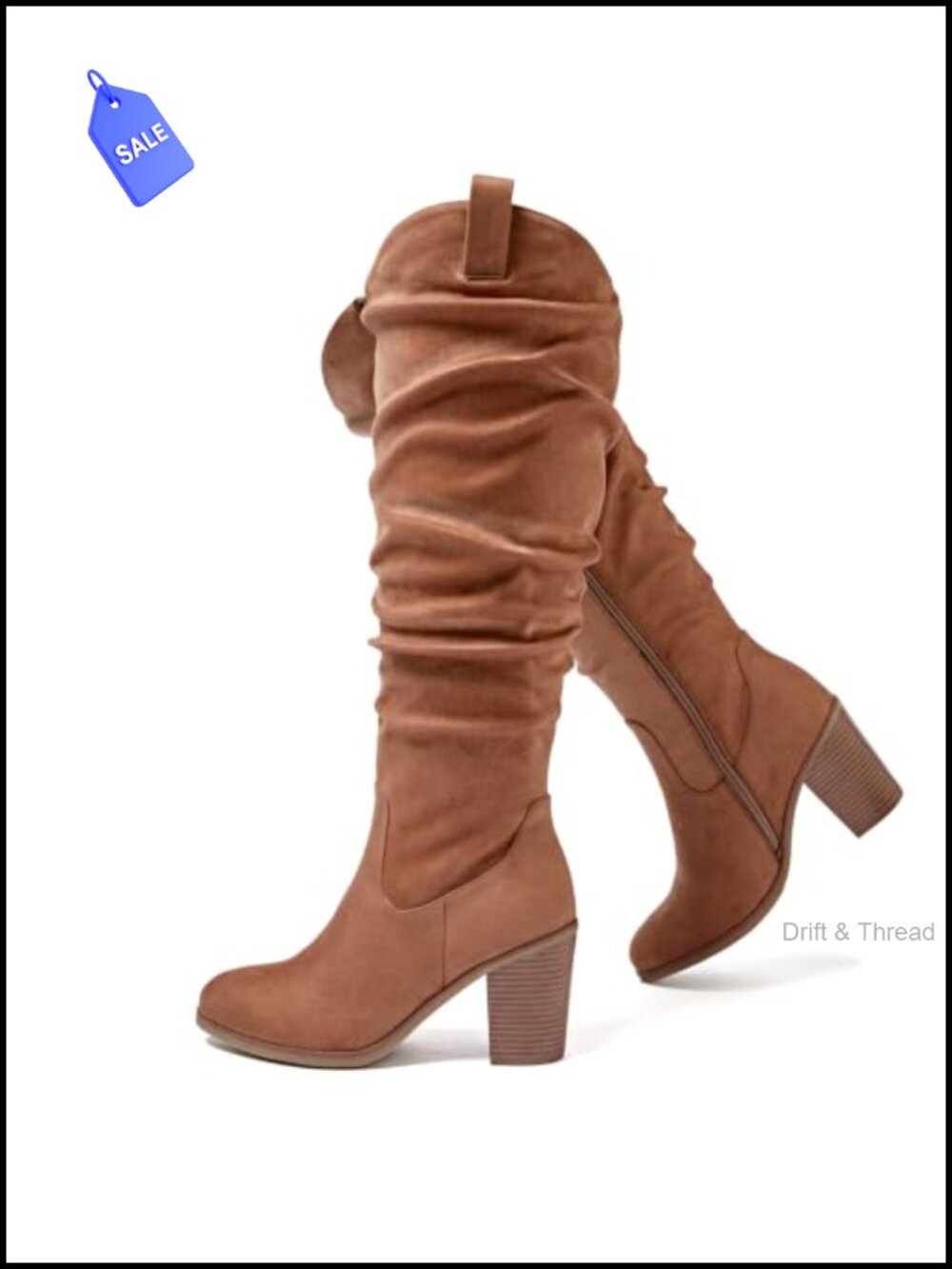 Women's Extra Wide Calf Knee High Western Cowboy Boots Memory Foam